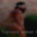 Topless woman breast